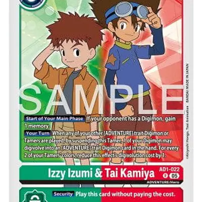 Izzy Izumi & Tai Kamiya (Near Mint) imagen principal