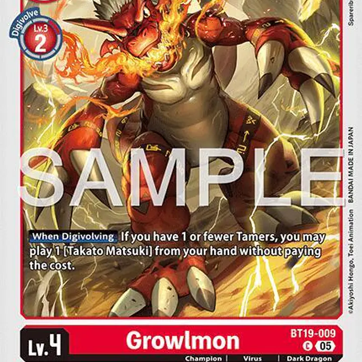 Growlmon (Reprint) - Master