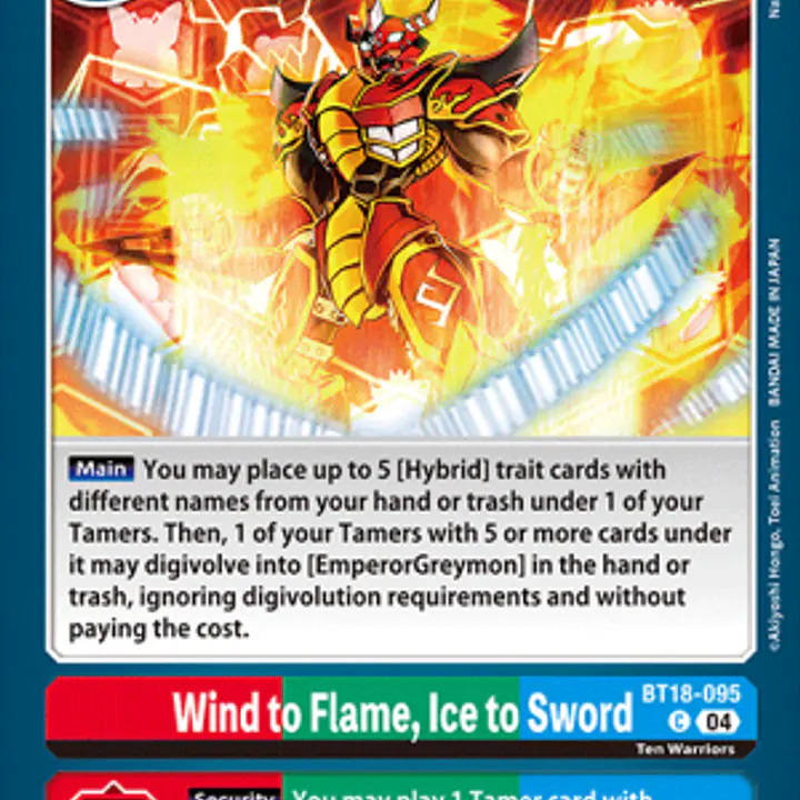 Wind to Flame, Ice to Sword - Master