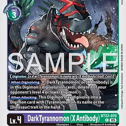 DarkTyrannomon (X Antibody) (Near Mint) - Master
